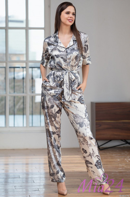 Комплект шелковый Mia Amore "Letual" 3436 молочный Комплект шелковый Mia Amore "Letual" 3436 молочный