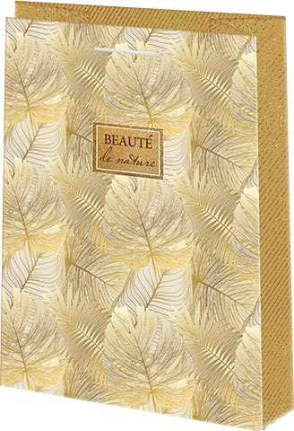 Подарочный пакет "Beauty" золотистый