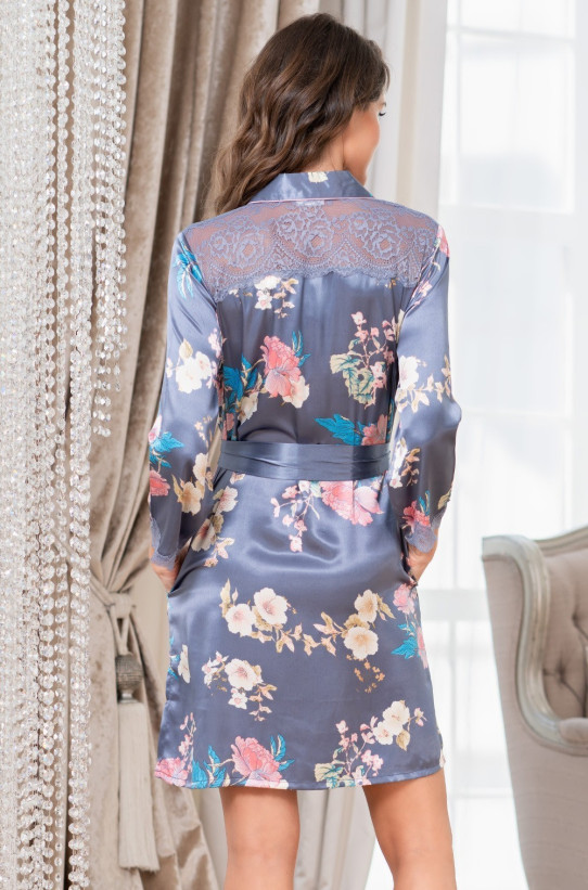 Халат короткий женский на пуговицах Mia-Amore "Henrietta" 3767