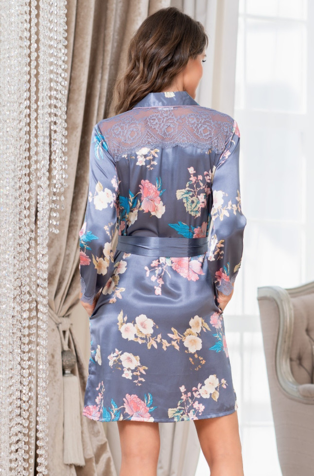 Халат короткий женский на пуговицах Mia-Amore "Henrietta" 3767