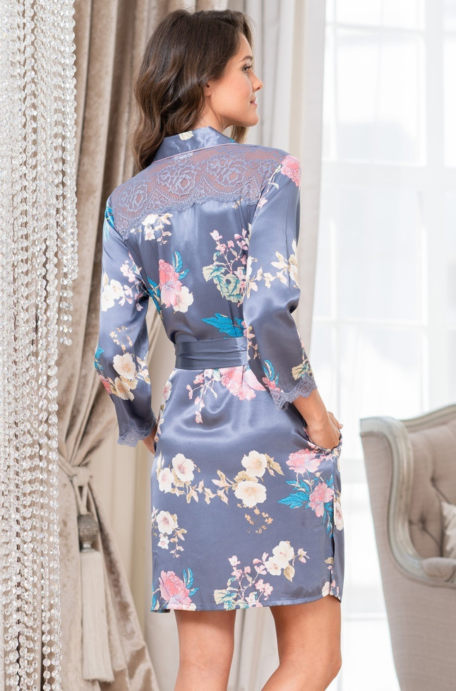 Халат короткий женский на пуговицах Mia-Amore "Henrietta" 3767