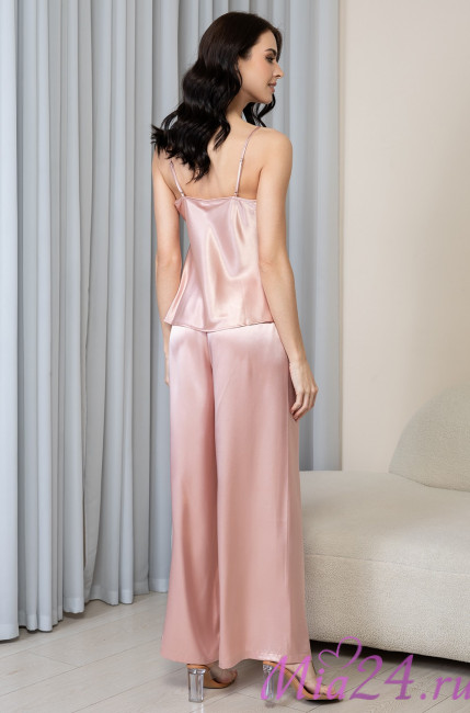 Комплект-тройка женский Anabella 4826 'Mia-Amore' - шелковый, пудровый, топ, брюки и жакет 