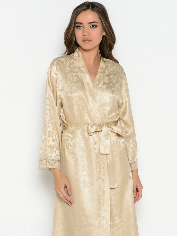  5709 Халат шелковый длинный "Amely" 