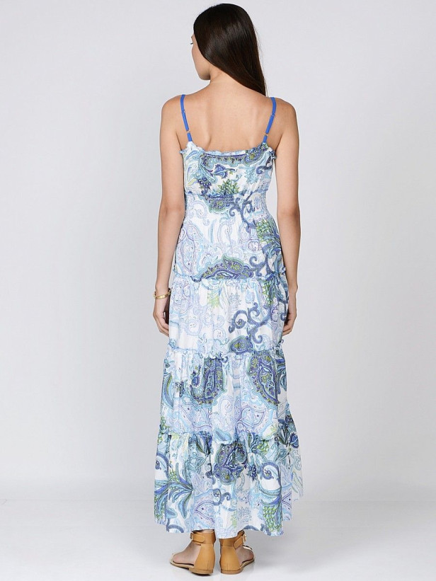 Пляжный сарафан из хлопка Mia-Mia "Garda" 16068 голубой