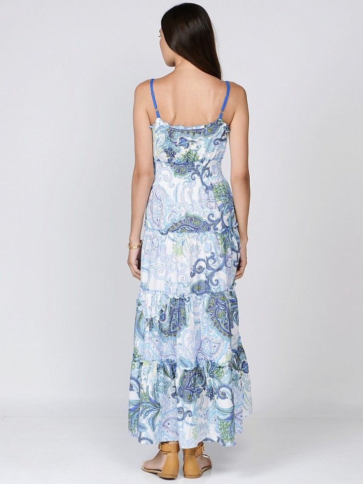 Пляжный сарафан из хлопка Mia-Mia "Garda" 16068 голубой