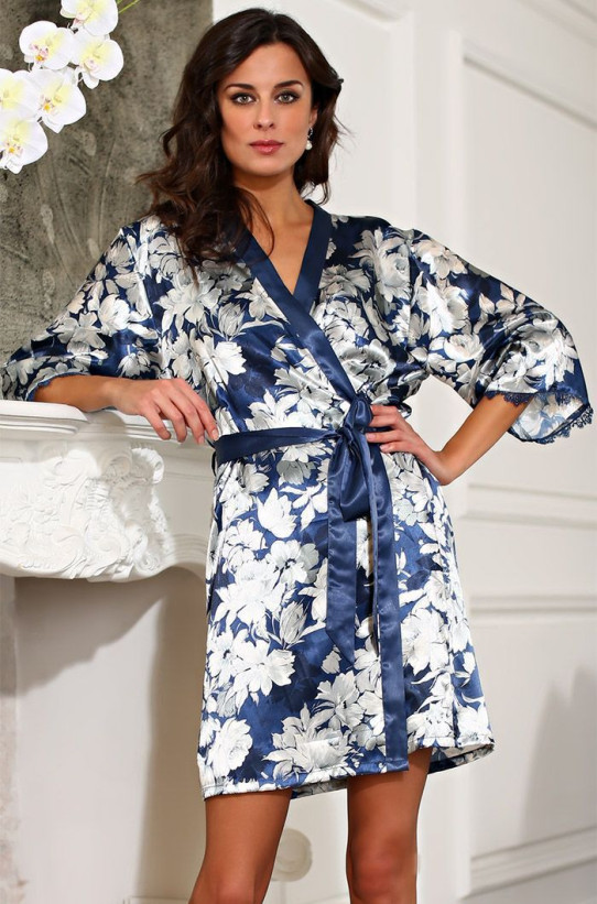 9193 Халат шелковый "Jackline"