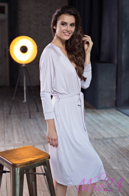 Халат женский домашний Mia-Mia "Gemma" 16157 сиреневый Халат женский домашний Mia-Mia "Gemma" 16157 сиреневый