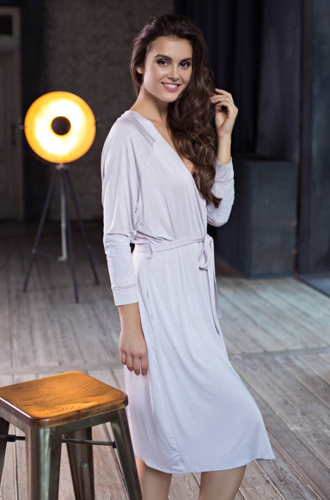 Халат женский домашний Mia-Mia "Gemma" 16157 сиреневый