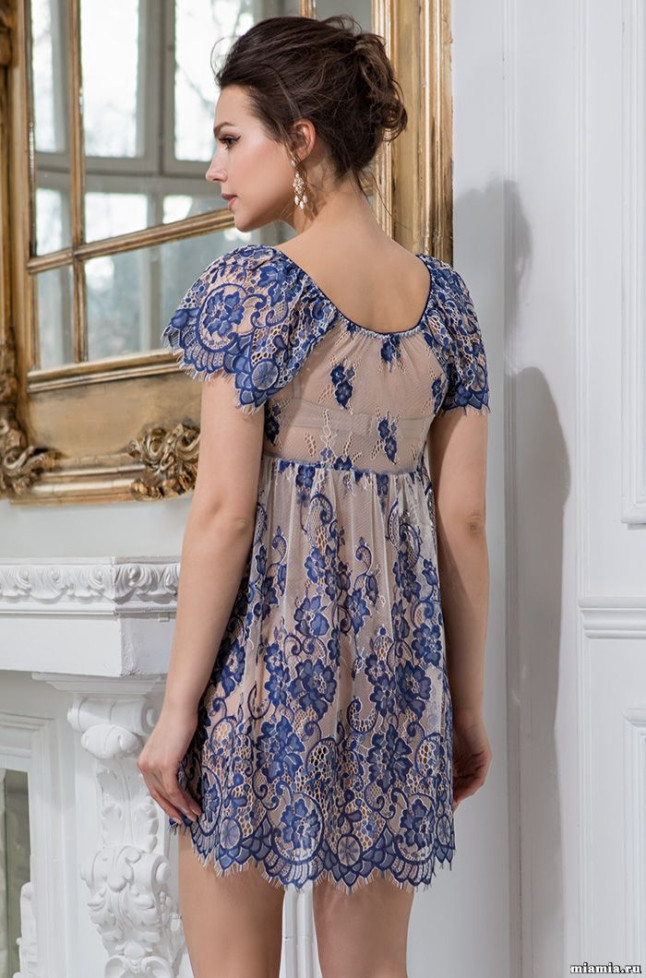 Сорочка кружевная Mia-Amore "Michelle" 2101 синий