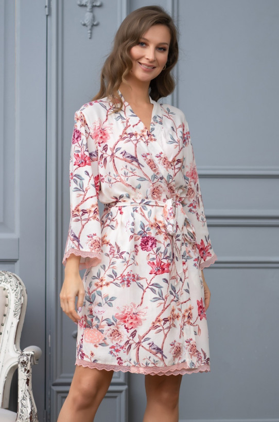 Халат женский из хлопка с бамбуком Mia-Mella "Paradise" 6403 