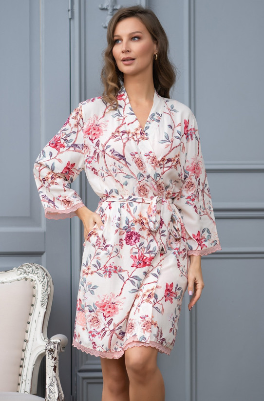 Халат женский из хлопка с бамбуком Mia-Mella "Paradise" 6403 