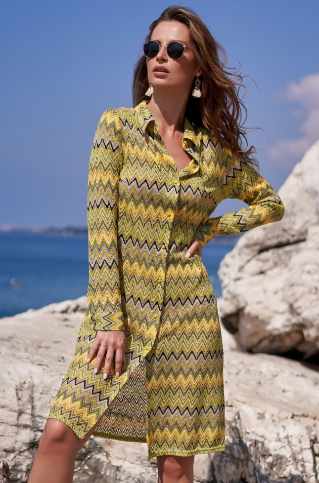 Рубашка летняя Mia-Amore"Missoni" 8247 желтый