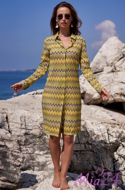 Рубашка летняя Mia-Amore"Missoni" 8247 желтый Рубашка летняя Mia-Amore"Missoni" 8247 желтый