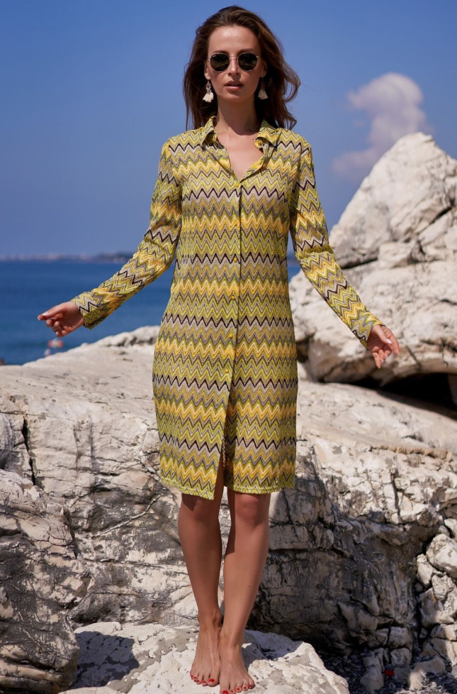 Рубашка летняя Mia-Amore"Missoni" 8247 желтый