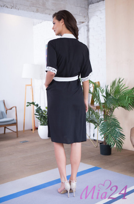 Халат домашний женский Mia-Mia "Black&White" 17603