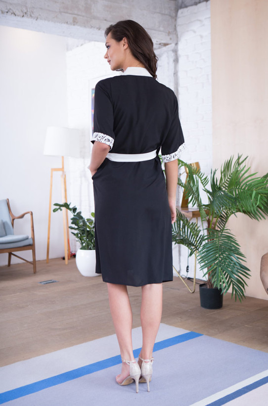 Халат домашний женский Mia-Mia "Black&amp;White" 17603