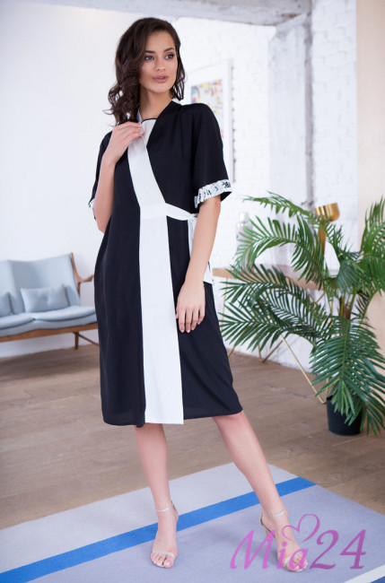 Халат домашний женский Mia-Mia "Black&White" 17603