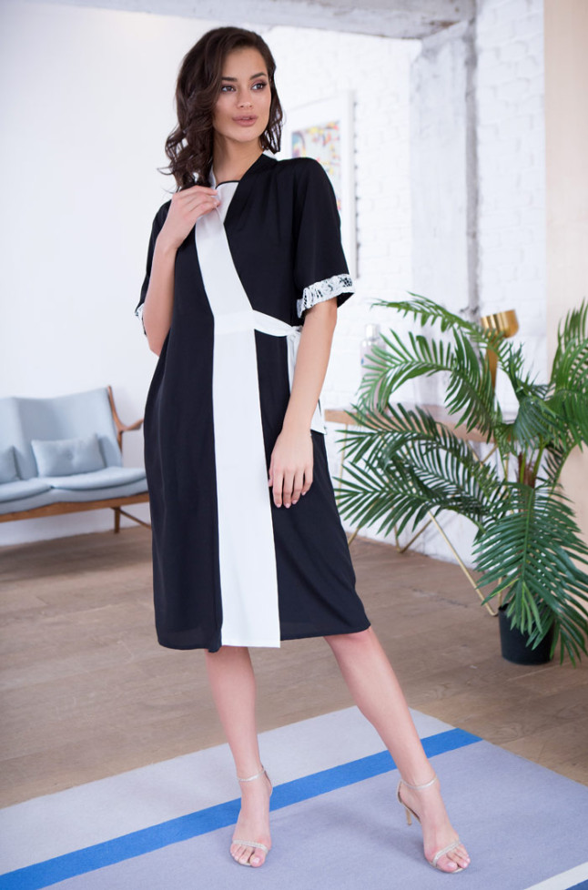 Халат домашний женский Mia-Mia "Black&amp;White" 17603