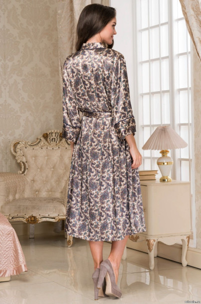 Халат длинный шелковый Mia-Amore "Persia" 3409