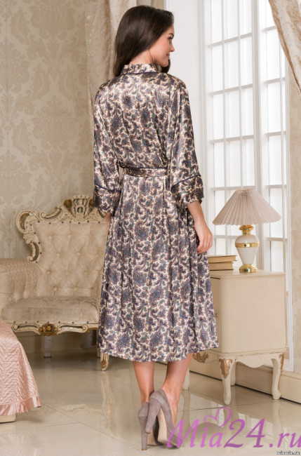 Халат длинный шелковый Mia-Amore "Persia" 3409