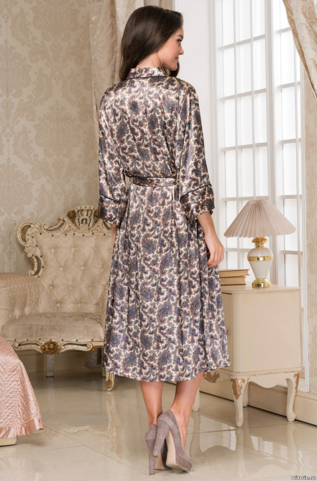 Халат длинный шелковый Mia-Amore "Persia" 3409