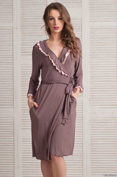 Халат женский домашний из вискозы Mia-Mella "Milena" 6609