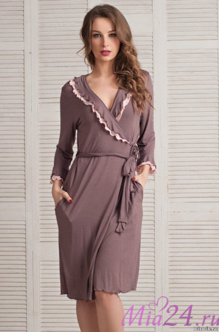 Халат женский домашний из вискозы Mia-Mella "Milena" 6609