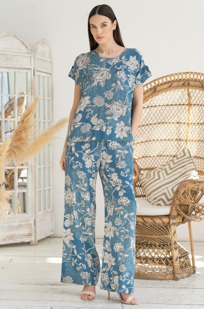 Комплект женский из вискозы топ+брюки Mia-Amore "Cassia" 5256