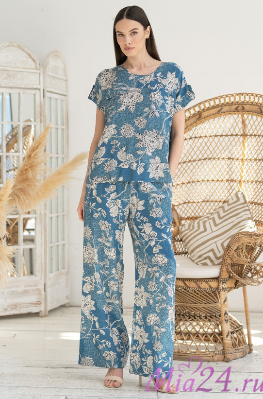 Комплект женский из вискозы топ+брюки Mia-Amore "Cassia" 5256