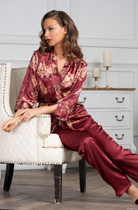 Комплект-тройка домашний женский Mia-Amore "Burgundia" 3626