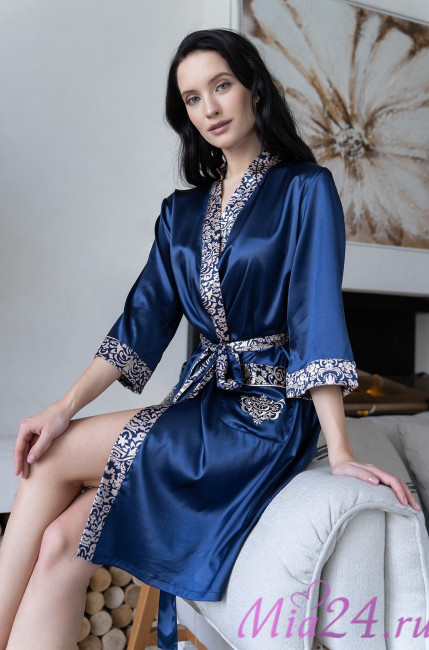 Халат женский атласный Mia-Amore "Visantia" 9333 Халат женский атласный Mia-Amore "Visantia" 9333