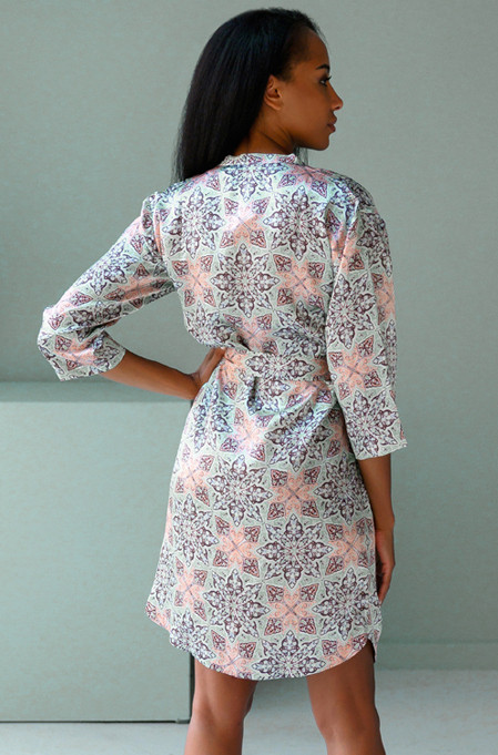 Халат шелковый короткий женский Mia-Mia Esmeralda 15193