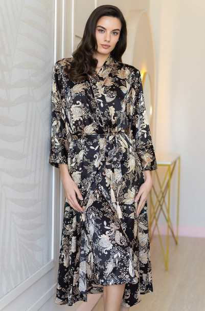 Халат длинный шелковый Mia-Amore "Yasmina" 3989