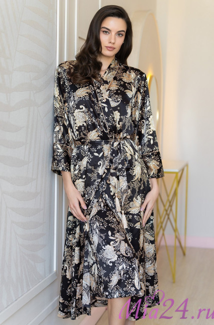 Халат длинный шелковый Mia-Amore "Yasmina" 3989