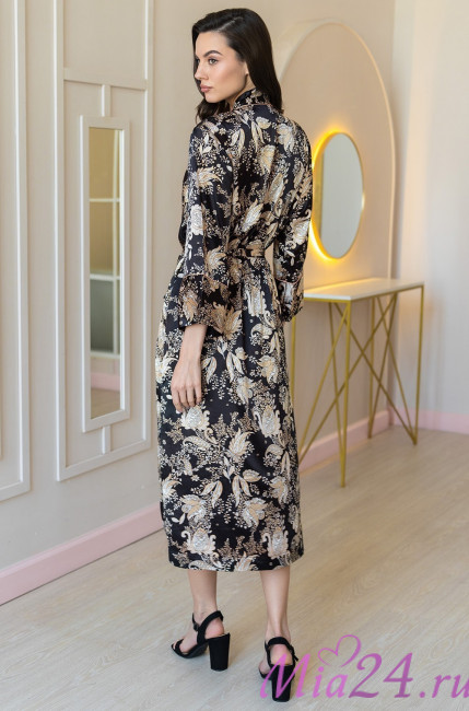 Халат длинный шелковый Mia-Amore "Yasmina" 3989