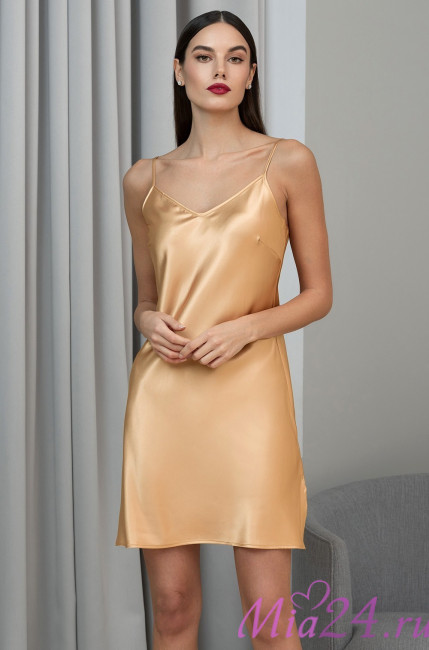 Сорочка женская шелковая Mia-Amore "Jardin" 4020 золотой