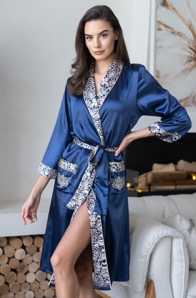  Халат длинный женский атласный Mia-Amore "Visantia" 9339