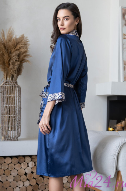  Халат длинный женский атласный Mia-Amore "Visantia" 9339