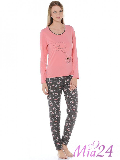 387 Пижама женская "Cleo" коралловый