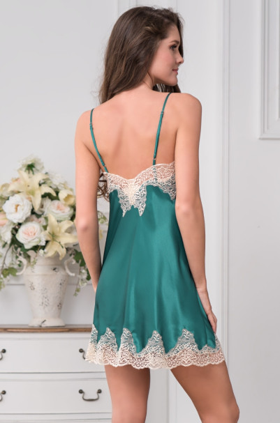 Сорочка шелковая Mia-Amore "Marilin Deluxe" 3440 изумруд