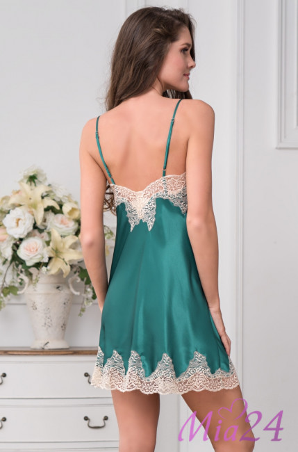 Сорочка шелковая Mia-Amore "Marilin Deluxe" 3440 изумруд Сорочка шелковая Mia-Amore "Marilin Deluxe" 3440 изумруд