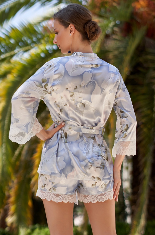 Шелковый домашний комплект-тройка с шортами Mia-Amore "Novella" 3605