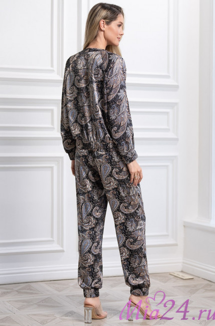 Комплект домашний женский Mia-Amore "Donatella" 3076 черный