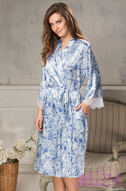 Халат длинный шелковый Mia-Amore "Brigitte" 5989