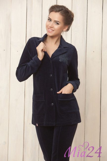 1401 Костюм из велюра Enjoy синий