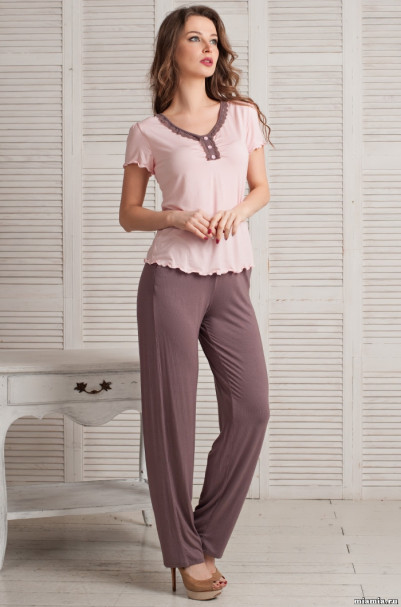 Пижама женская с брюками из вискозы Mia-Mella "Milena" 6606