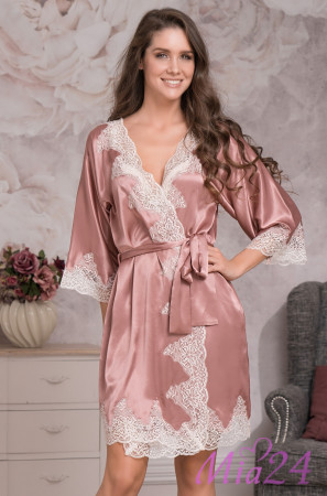 Халат шелковый Mia-Amore "Marilin Deluxe" 3443 розовый Халат шелковый Mia-Amore "Marilin Deluxe" 3443 розовый