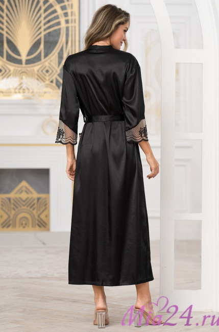 Халат длинный женский шелковый Mia-Amore "Regina"  3909  Халат длинный женский шелковый Mia-Amore "Regina"  3909