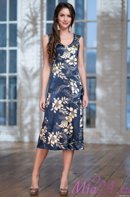 Сорочка длинная женская Mia-Amore "Blue-Marine" 8448 Сорочка длинная женская Mia-Amore "Blue-Marine" 8448