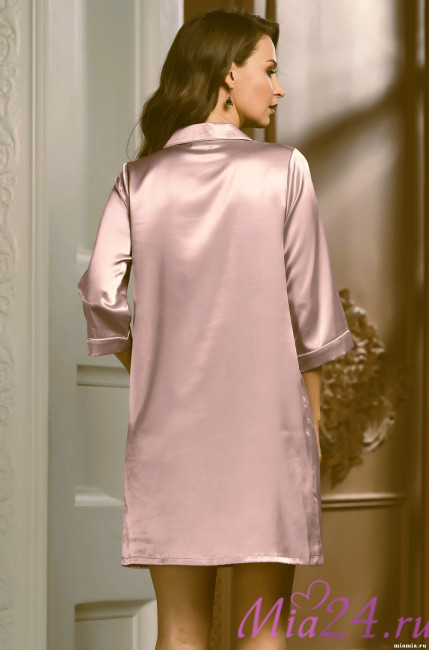 Халат женский на пуговицах Mia-Mella "Julia" 8737 пудра Халат женский на пуговицах Mia-Mella "Julia" 8737 пудра